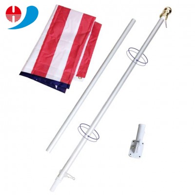 Aluminum Spinning  Flagpole Install Flag Pole  5ft/6ft flagpole kit with 3*5ft flag