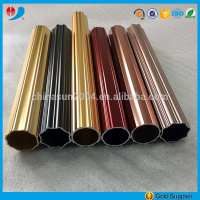 Superior 24mm aluminium bright anodized pipes for curtain rod