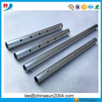 bright silver anodized aluminum pole/adjustable aluminum tube