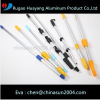 Aluminum extension pole for telescoping mop or other application